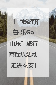 “畅游齐鲁 乐Go山东”旅行商踩线活动走进泰安