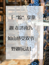 “粽”享童趣 在济南九如山感受双节野趣玩法