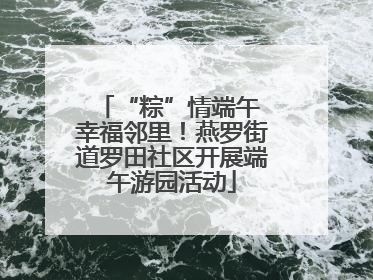 “粽”情端午 幸福邻里！燕罗街道罗田社区开展端午游园活动
