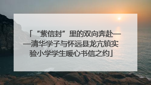 “紫信封”里的双向奔赴——清华学子与怀远县龙亢镇实验小学学生暖心书信之约