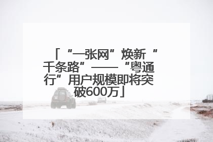 “一张网”焕新“千条路”——“粤通行”用户规模即将突破600万