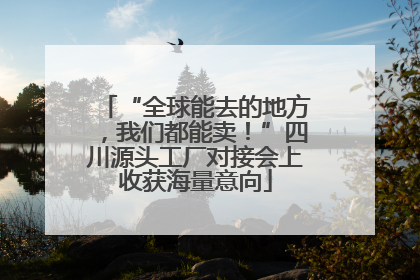 “全球能去的地方，我们都能卖！”四川源头工厂对接会上收获海量意向