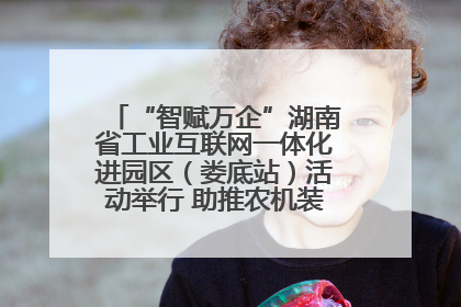 “智赋万企”湖南省工业互联网一体化进园区（娄底站）活动举行 助推农机装备产业高质量发展