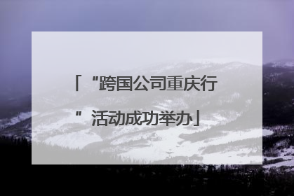 “跨国公司重庆行”活动成功举办