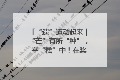 “遗”道动起来｜“芒”有所“种”，一举“糕”中！在桨影拳风里，邂逅最“动”人的风景！（内含报名信息）