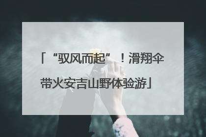 “驭风而起”！滑翔伞带火安吉山野体验游