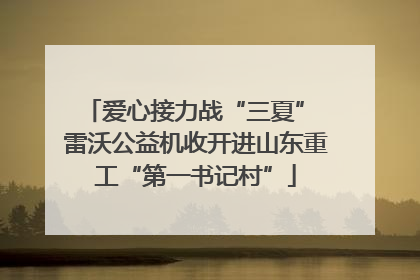 爱心接力战“三夏” 雷沃公益机收开进山东重工“第一书记村”
