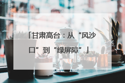 甘肃高台：从“风沙口”到“绿屏障”
