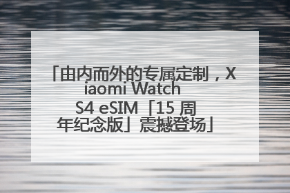 由内而外的专属定制，Xiaomi Watch S4 eSIM「15 周年纪念版」震撼登场