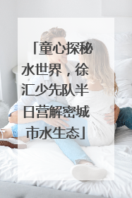 童心探秘水世界，徐汇少先队半日营解密城市水生态