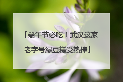 端午节必吃！武汉这家老字号绿豆糕受热捧
