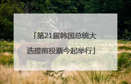 第21届韩国总统大选提前投票今起举行