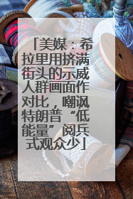 美媒：希拉里用挤满街头的示威人群画面作对比，嘲讽特朗普“低能量”阅兵式观众少