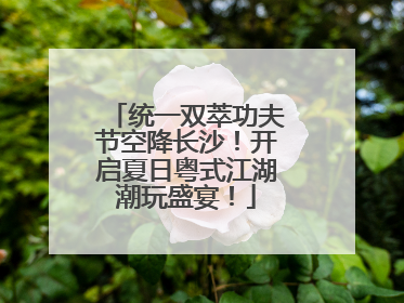统一双萃功夫节空降长沙！开启夏日粤式江湖潮玩盛宴！