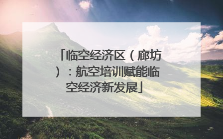 临空经济区（廊坊）：航空培训赋能临空经济新发展