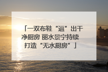 一双布鞋“逼”出干净厨房 丽水景宁持续打造“无水厨房”