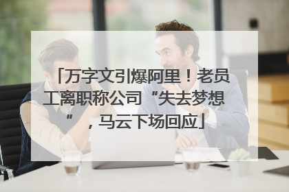 万字文引爆阿里！老员工离职称公司“失去梦想”，马云下场回应