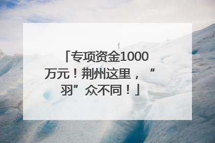 专项资金1000万元！荆州这里，“羽”众不同！