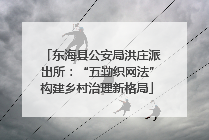 东海县公安局洪庄派出所：“五勤织网法”构建乡村治理新格局