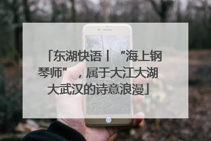 东湖快语丨“海上钢琴师”，属于大江大湖大武汉的诗意浪漫