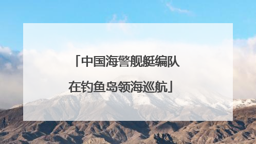 中国海警舰艇编队在钓鱼岛领海巡航