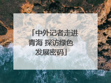中外记者走进青海 探访绿色发展密码