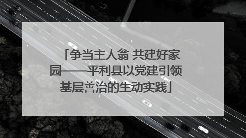 争当主人翁 共建好家园——平利县以党建引领基层善治的生动实践
