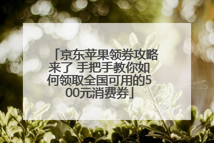 京东苹果领券攻略来了 手把手教你如何领取全国可用的500元消费券