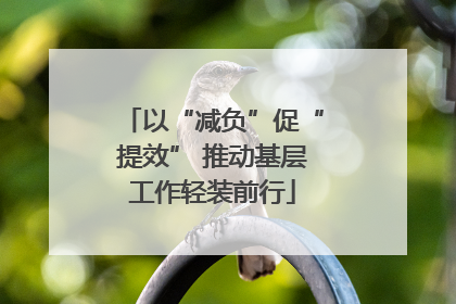 以“减负”促“提效” 推动基层工作轻装前行
