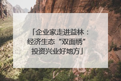 企业家走进益林：经济生态“双面绣” 投资兴业好地方