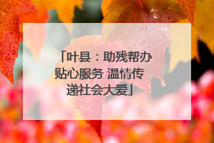 叶县：助残帮办贴心服务 温情传递社会大爱