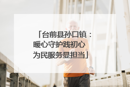 台前县孙口镇：暖心守护践初心 为民服务显担当