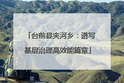 台前县夹河乡：谱写基层治理高效能篇章