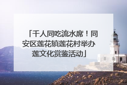 千人同吃流水席！同安区莲花镇莲花村举办莲文化赏鉴活动