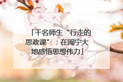 千名师生“行走的思政课”：在闽宁大地感悟思想伟力