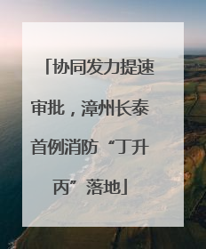 协同发力提速审批，漳州长泰首例消防“丁升丙”落地