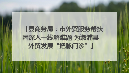 县商务局：市外贸服务帮扶团深入一线解难题 为溆浦县外贸发展“把脉问诊”