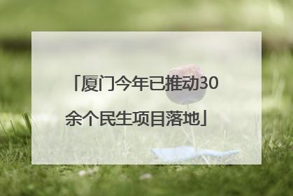 厦门今年已推动30余个民生项目落地