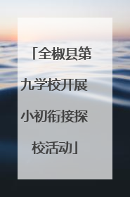 全椒县第九学校开展小初衔接探校活动