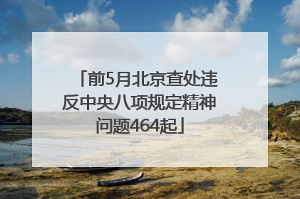 前5月北京查处违反中央八项规定精神问题464起