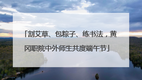 割艾草、包粽子、练书法，黄冈职院中外师生共度端午节