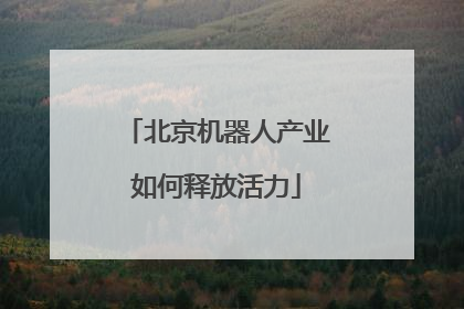 北京机器人产业如何释放活力