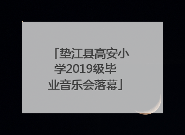 垫江县高安小学2019级毕业音乐会落幕