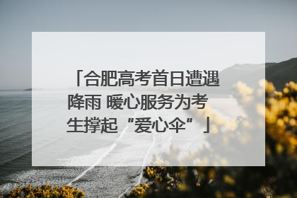 合肥高考首日遭遇降雨 暖心服务为考生撑起“爱心伞”