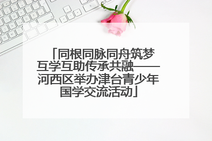 同根同脉同舟筑梦 互学互助传承共融——河西区举办津台青少年国学交流活动