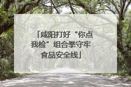 咸阳打好“你点我检”组合拳守牢食品安全线