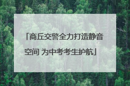 商丘交警全力打造静音空间 为中考考生护航