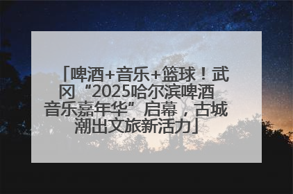 啤酒+音乐+篮球！武冈“2025哈尔滨啤酒音乐嘉年华”启幕，古城潮出文旅新活力