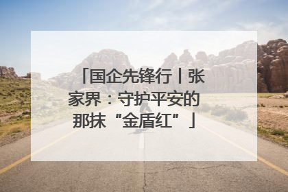 国企先锋行丨张家界：守护平安的那抹“金盾红”