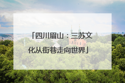 四川眉山：三苏文化从街巷走向世界